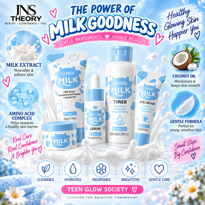 Teen Glow Society LAIKOU Hydrating Milk 5-Piece Skincare Set