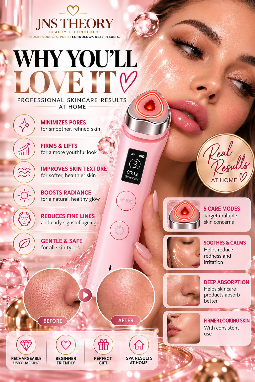 JNS Theory 5-in-1 LED Skin Rejuvenation Wand