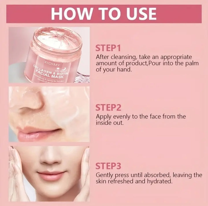 Collagen & Biotin Facial Mask – Advanced Skin Renewal Treatment