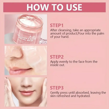 Collagen & Biotin Facial Mask – Advanced Skin Renewal Treatment